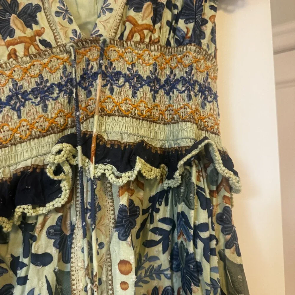FARM Rio Ocean Tapestry Maxi Dress Size Small - Picture 6 of 16